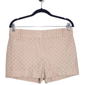 Loft Blush Pink Eyelet Lace Shorts Size 4 LOFT Preppy Pink Lace Shorts